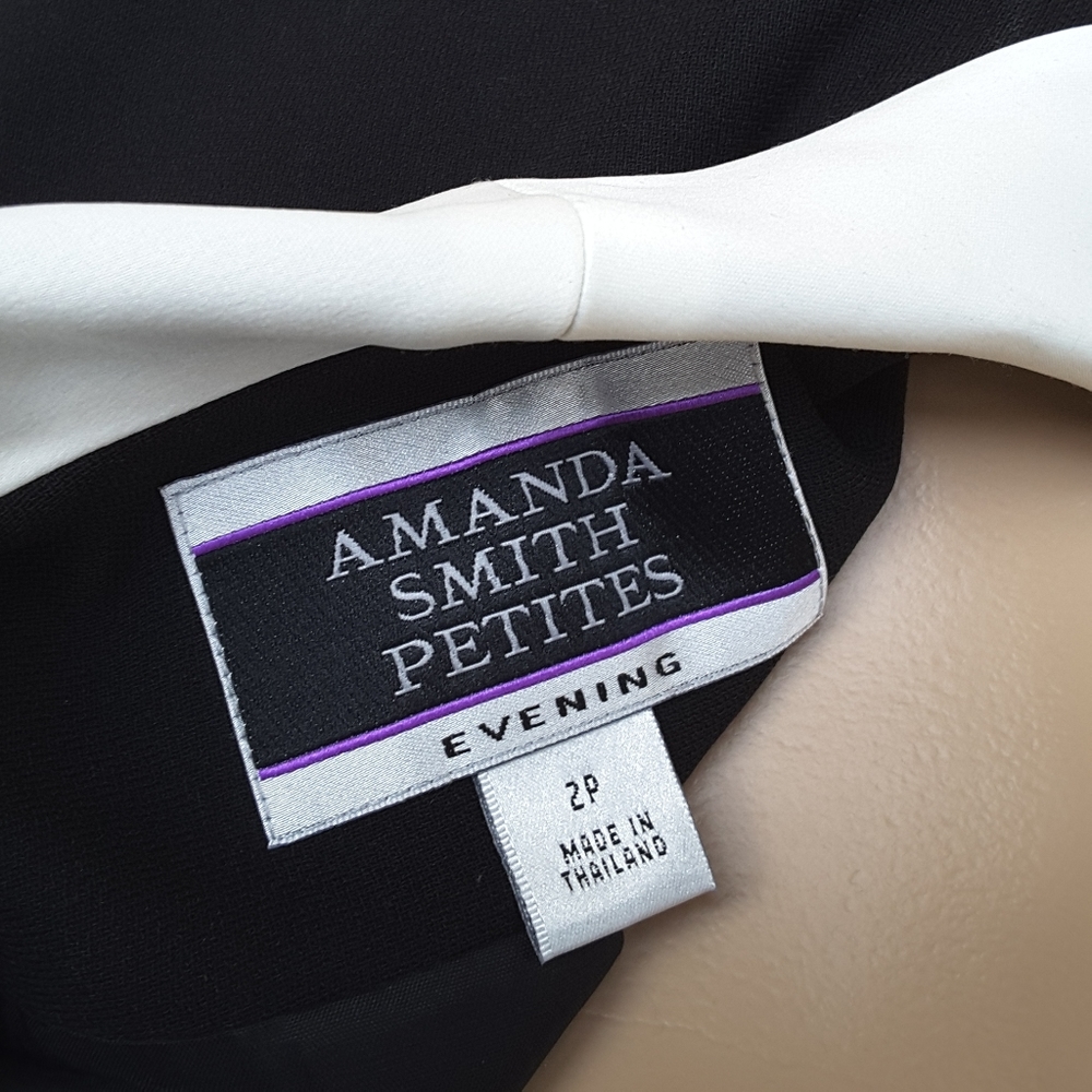 Suit Amanda Smith Petites Evening 2 pc Suit Vintage 2P - Picture 13 of 13